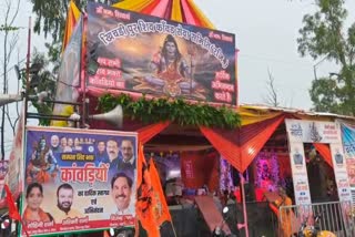 दिल्ली के गाजीपुर में बनाया गया कांवड़ यात्रियों के लिए शिविर