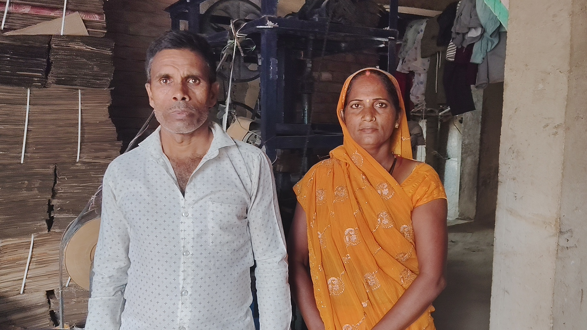 Seema Patel with her husband Babulal.