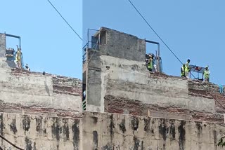 Satya Niketan Building Collapse: MCD Resumes Controlled Demolition of Damaged Adjacent Structure