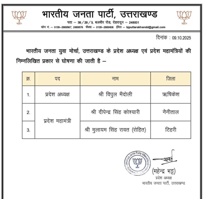 VIPUL MANDOLI PRESIDENT BJYM