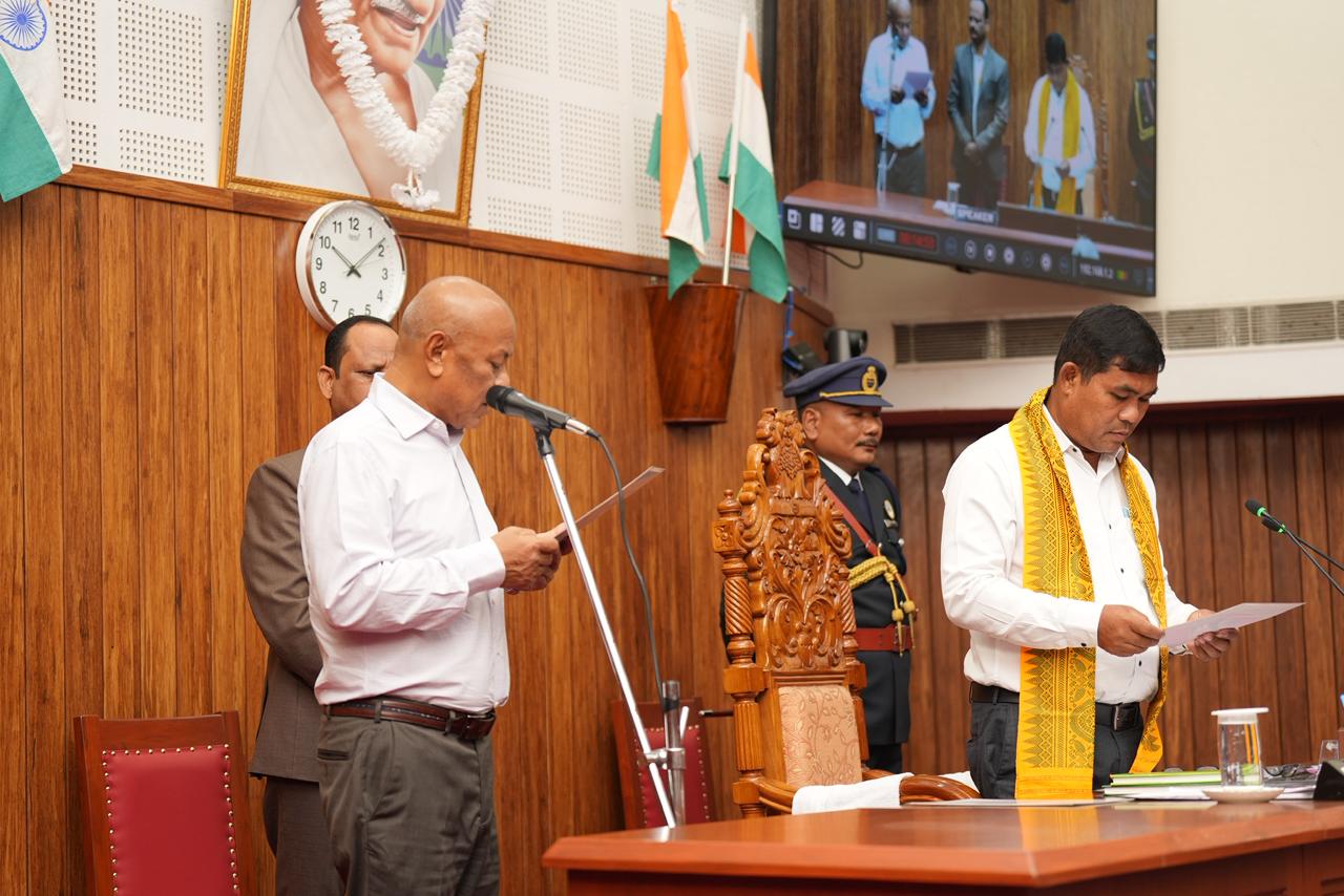 Hagrama Mohilary took the oath as the chief executive member of BTC