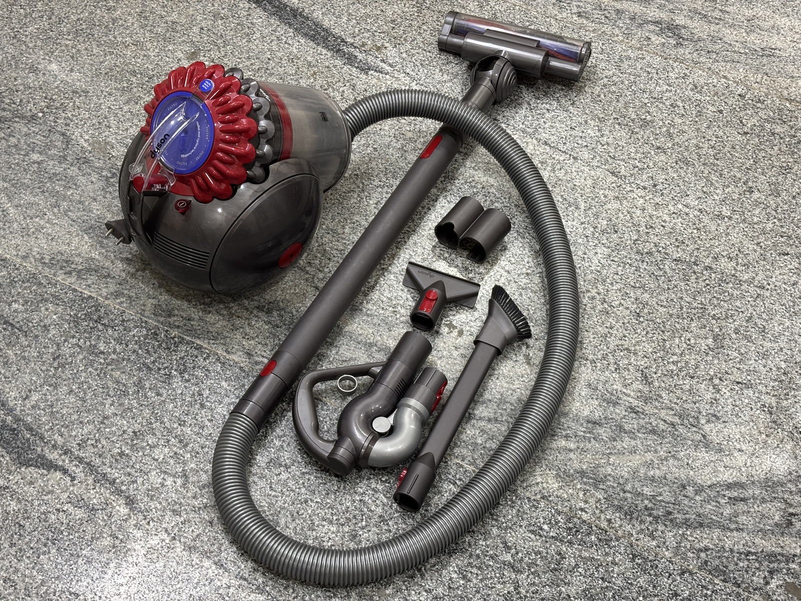Dyson Big Ball Vacuum Cleaner and its accessories