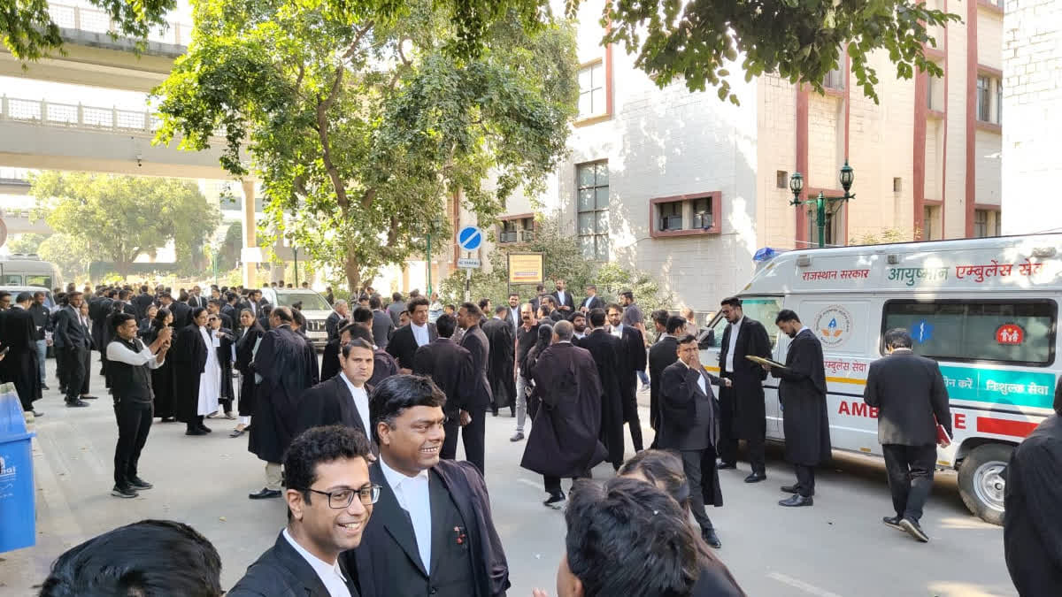 Lawyers were escorted out of the High Court premises