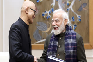 PM Modi and Satya Nadela meeting