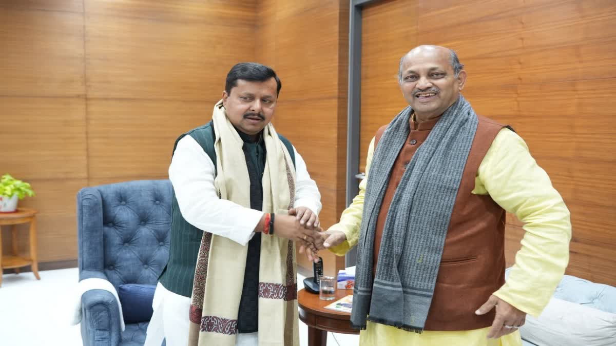 State BJP President Manmohan Samal  with BJP’s National Working President Nitin Nabin