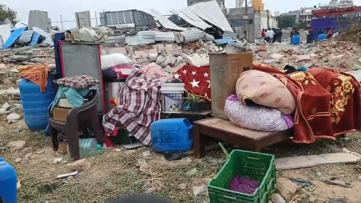 Residents of Saraipalya in Bengaluru are spending their nights on debris, sewage water and dust after the Bangalore Development Authority (BDA) demolished portions of their homes.