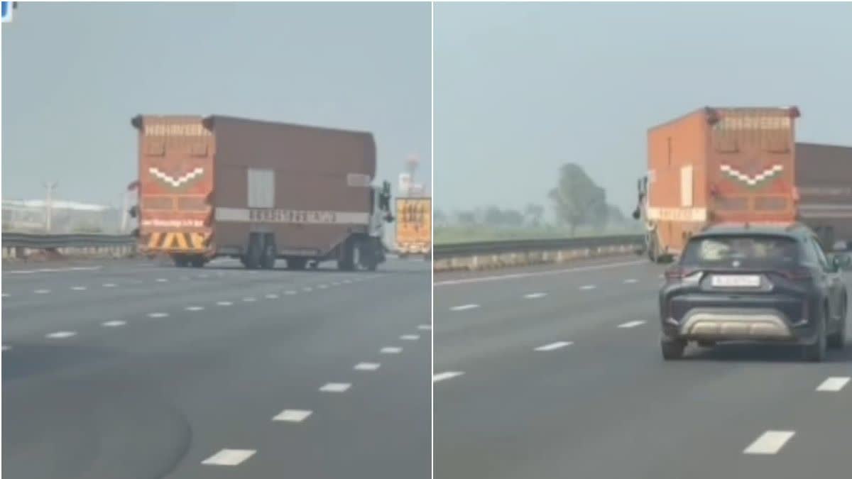 TRUCK DRIVER STUNT ON EXPRESSWAY