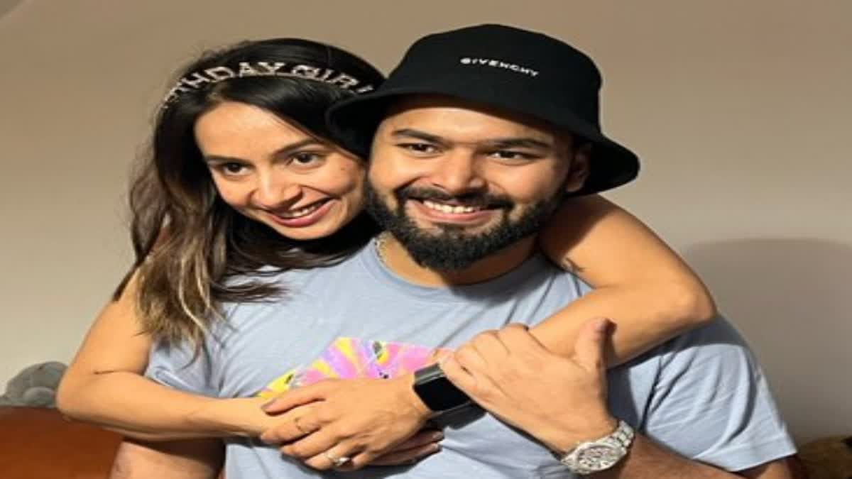 Indian cricketer Rishabh Pant and Sakshi Pant