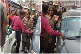 दराट लहराने के बाद सड़क पर हुआ हंगामा