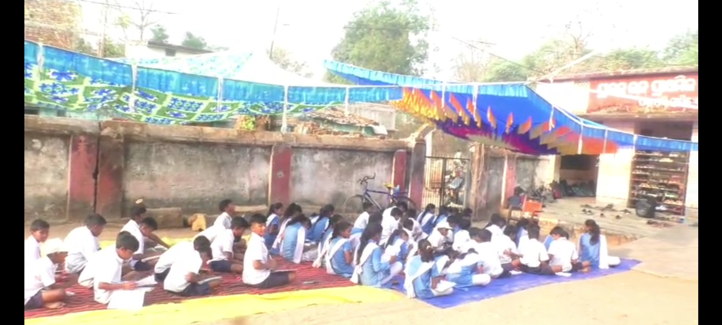 With 180 Students & 2 Rooms Balangir School Children Appear In Exams Under Tent In Scorching Heat