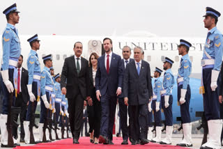 U.S. Vice President JD Vance, center, walks with Pakistan's Chief of Defence Forces and Chief of Army Staff Field Marshall Asim Munir, left, Pakistani Deputy Prime Minister and Foreign Minister Mohammad Ishaq Dar, right, Charge d'Affaires of the U.S. Embassy in Islamabad Natalie A. Baker, second left, and Pakistan's Interior Minister Mohsin Raza Naqvi, second right, after arriving for talks with Iranian officials in Islamabad, Pakistan, Saturday, April 11, 2026.
