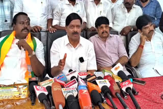 புதிய நீதிக் கட்சி தலைவர் ஏ.சி.சண்முகம் செய்தியாளர் சந்திப்பு