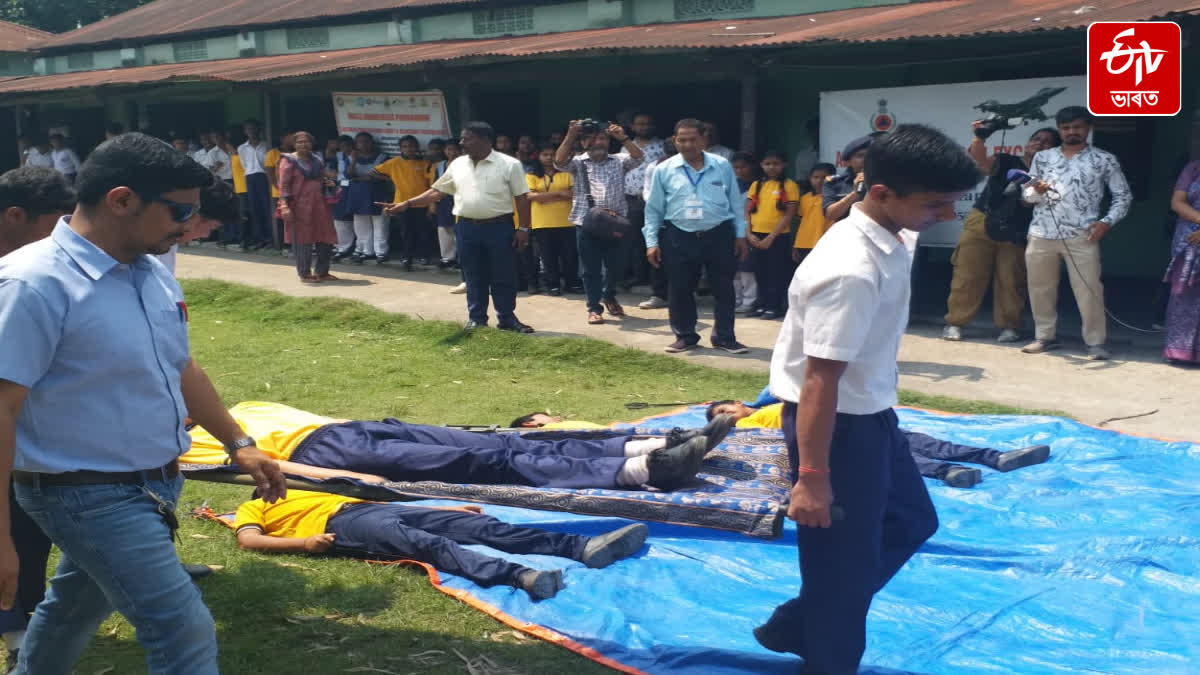 Mock drill to protect against attacks from enemy fighter aircraft in Guwahati