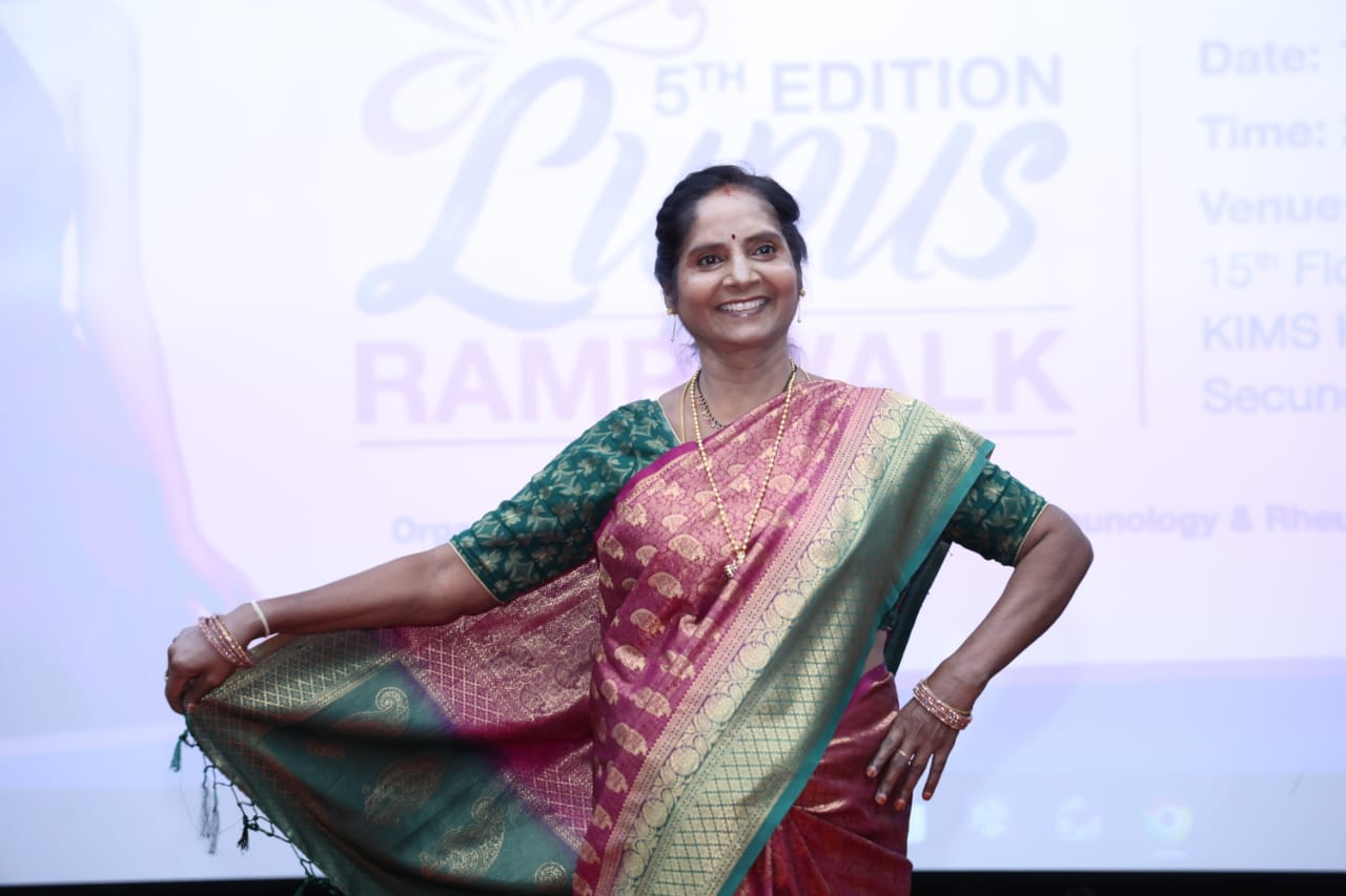 Ramp walk by lupus warriors at KIMS Hospital