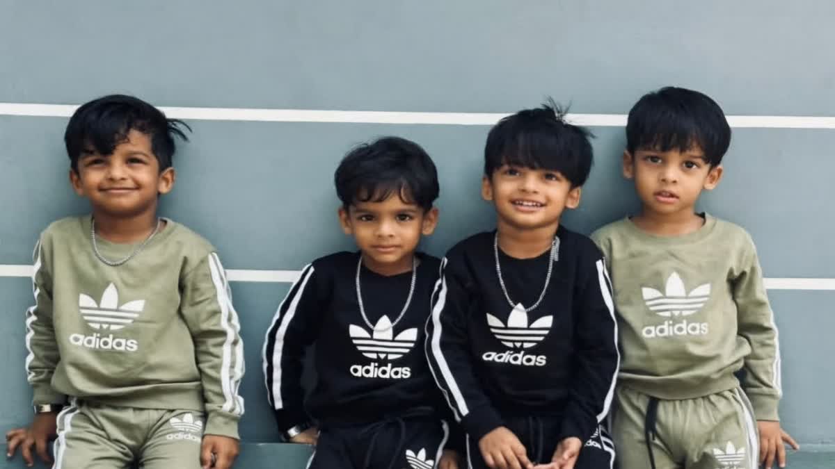 The quadruplets - Ayan Adam, Azan Adam, Aisin Adam and Aswin Adam