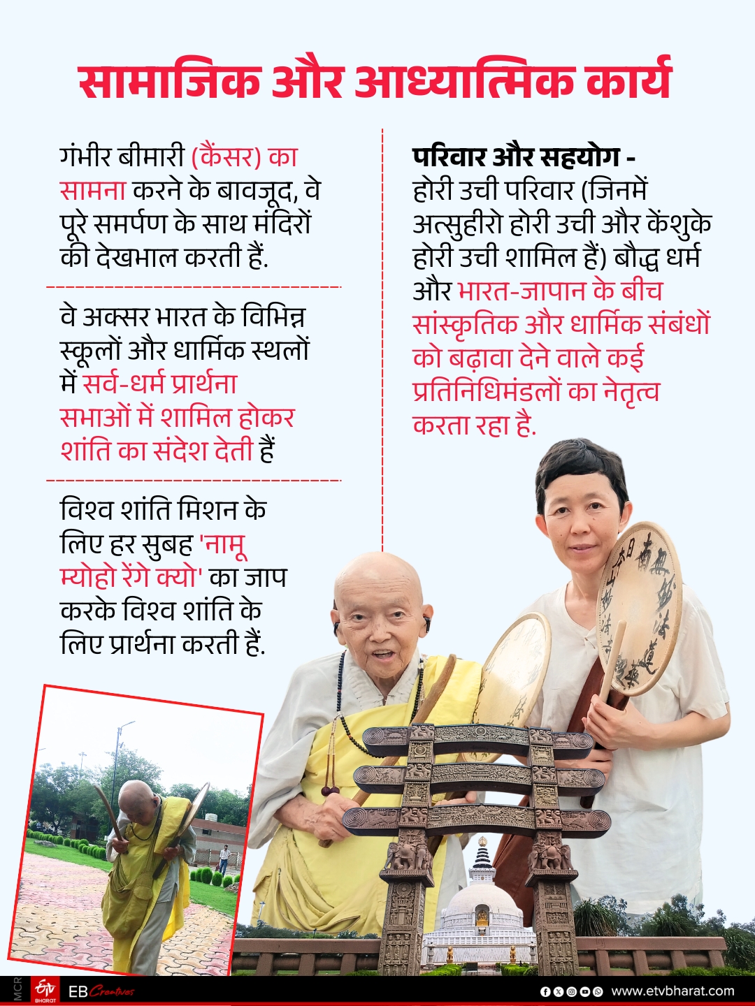 कात्सु होरी उची के समाजिक और अध्यात्मिक कार्य
