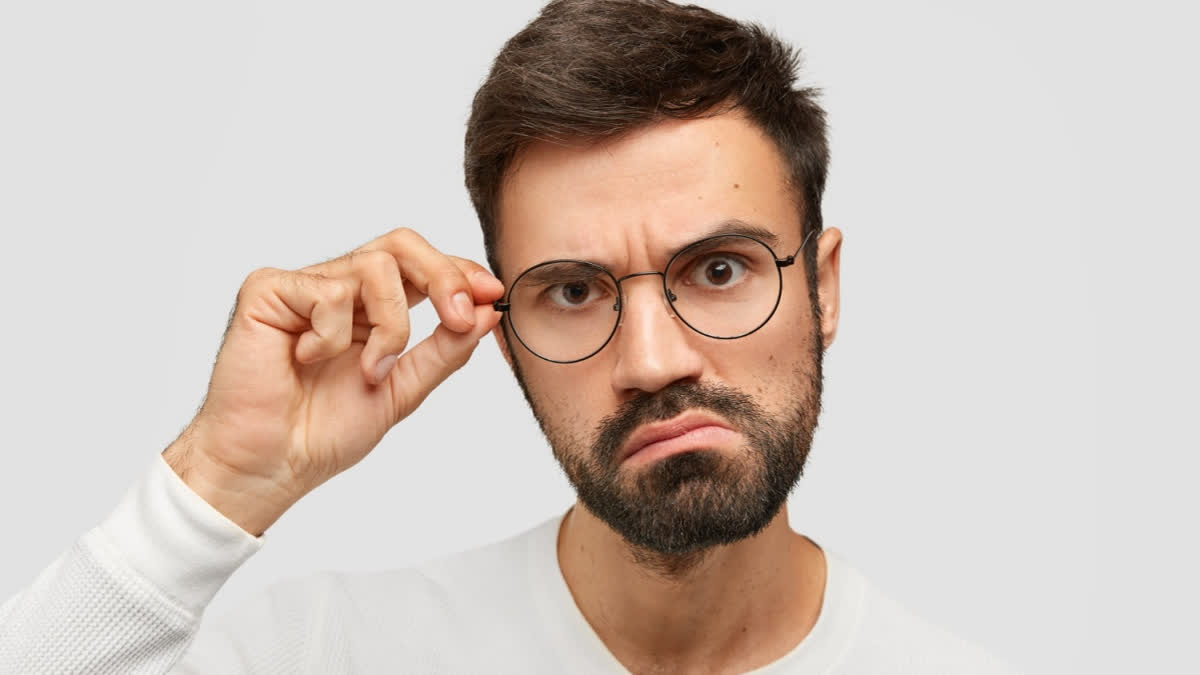 Man with vision problem