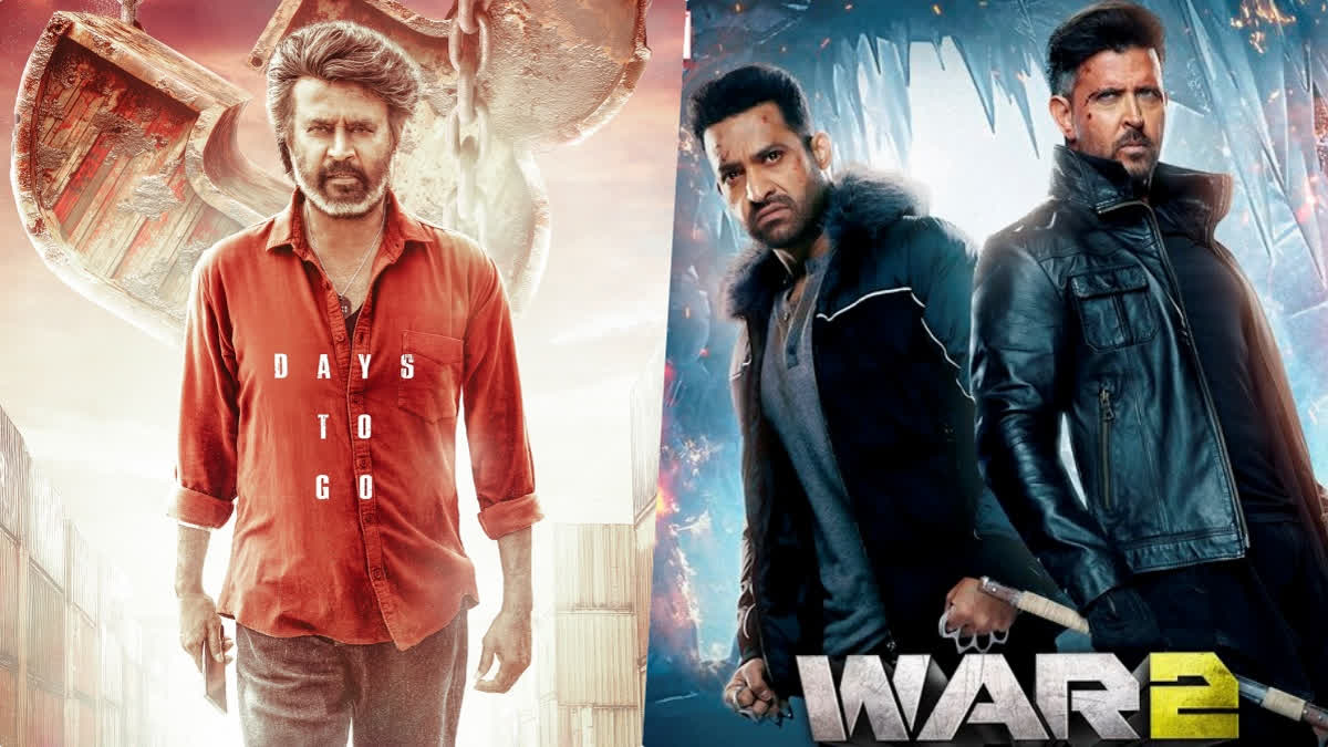 Rajinikanth's Coolie vs Hrithik Roshan and Jr NTR's War 2