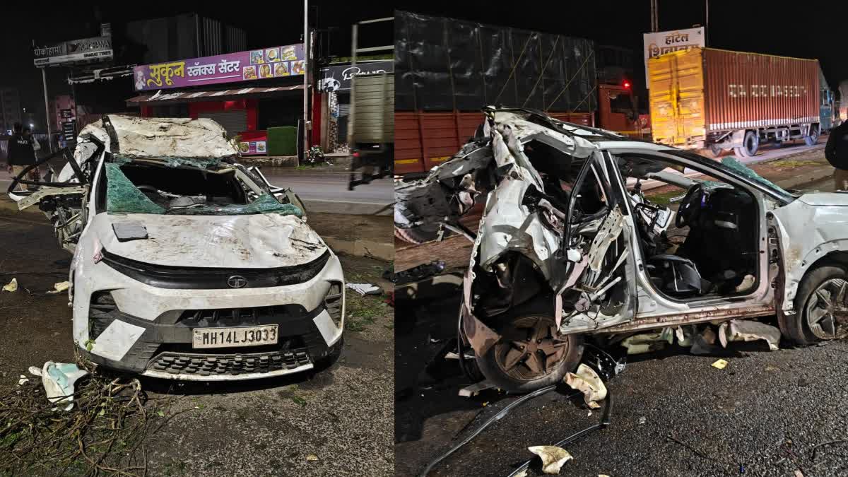 पुणे-सातारा महामार्गावरील अपघातात चार तरुणांचा मृत्यू; कारचा चक्काचूर, दोघे गंभीर जखमी