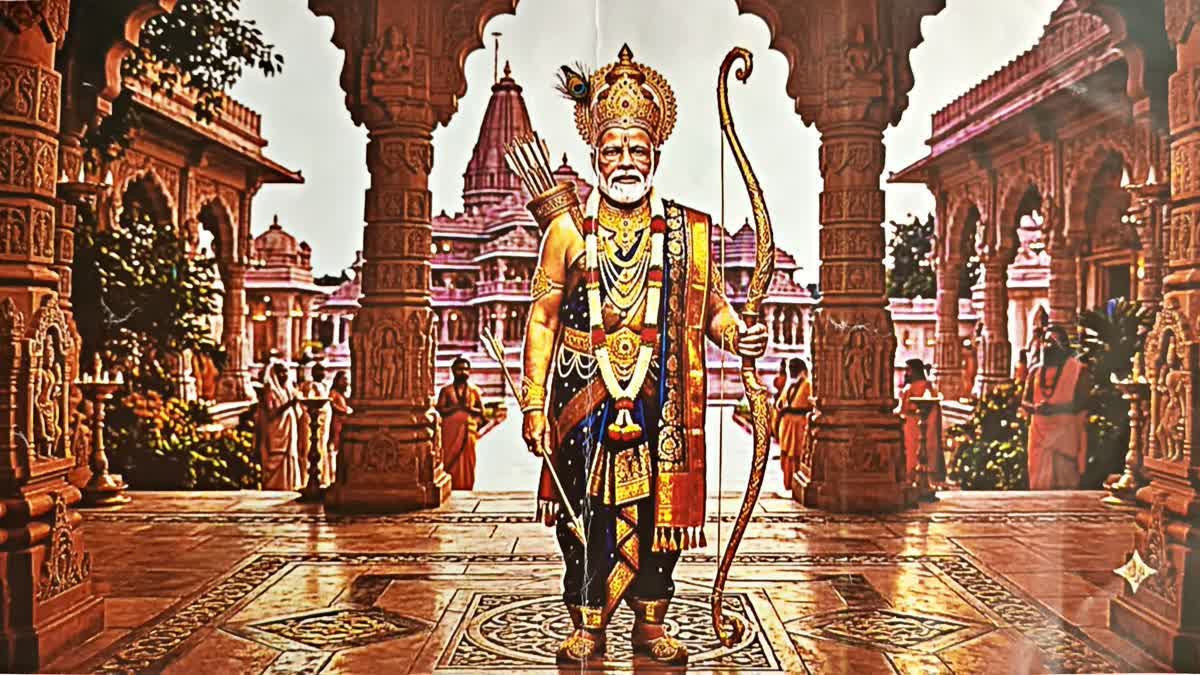 தெய்வமாக காட்சி அளிக்கும் பிரதமர் நரேந்திர மோடி