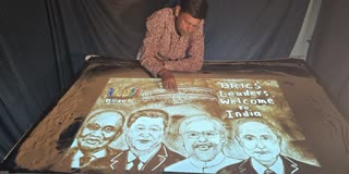 Sand Animation To Welcome BRICS Leaders