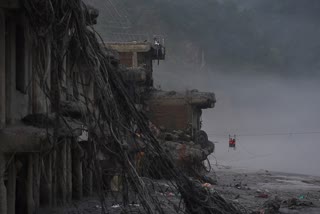 NEPAL FLOODS  NEPAL FLASH FLOODS  NEPAL FLOOD DEVASTATION  Trishuli river flood devastation