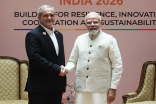 Prime Minister Narendra Modi met Iranian President Masoud Pezeshkian in New Delhi.
