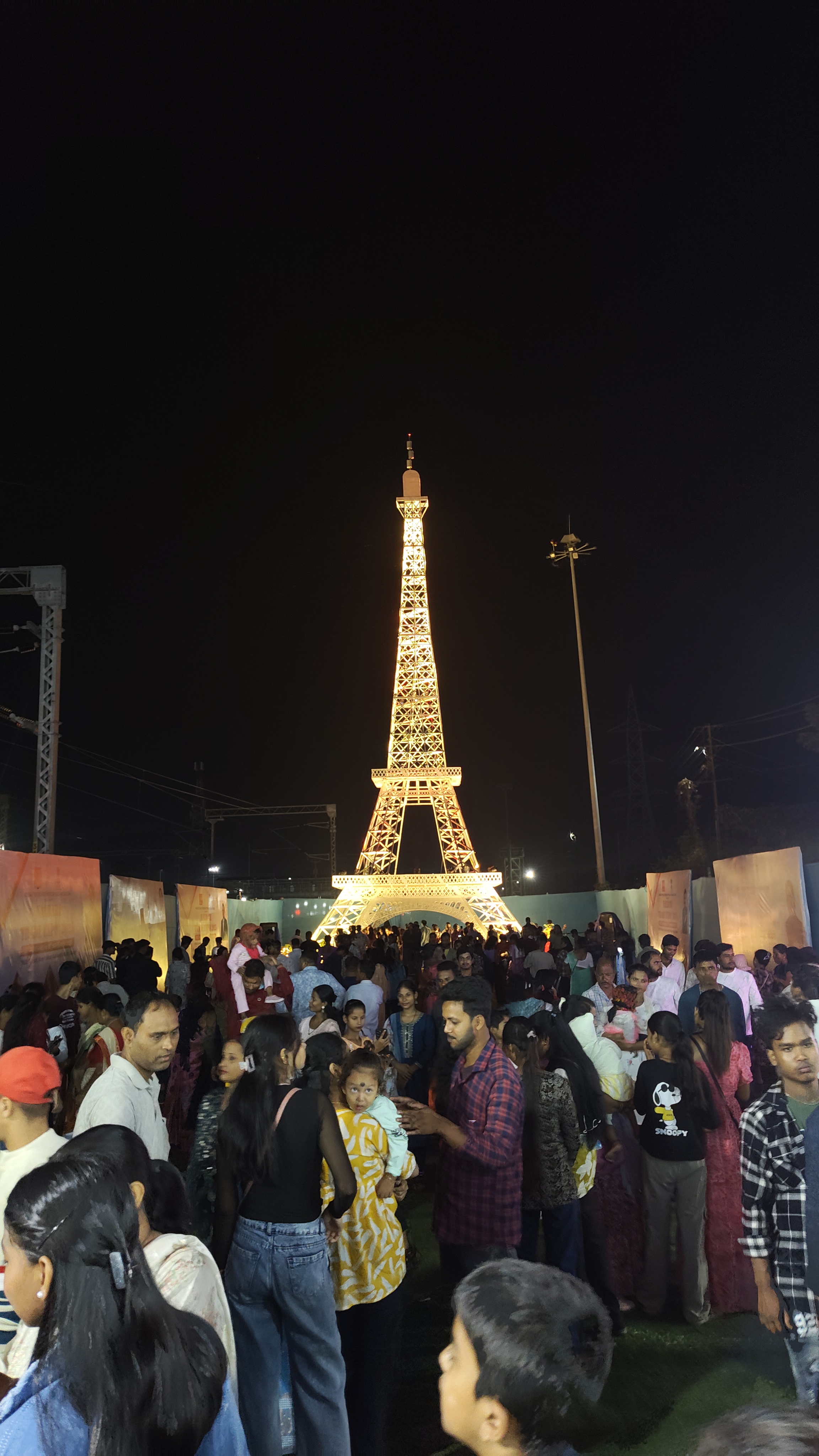 The Eiffel Tower has been set up at the international trade fair in Nalbari