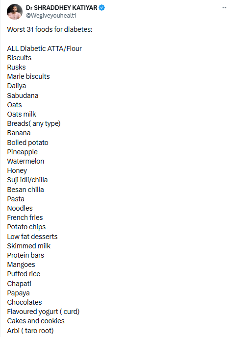 Should diabetic patients avoid these 31 foods? The doctor has provided a complete list.