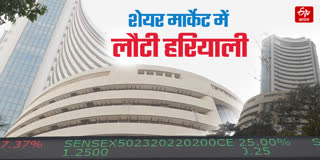 शेयर बाजार में लौटी हरियाली