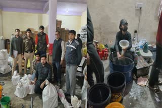 नकली इंजन ऑयल फैक्ट्री का भंडाफोड़