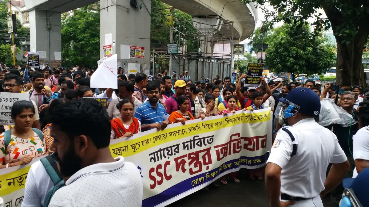 jobless teachers protest