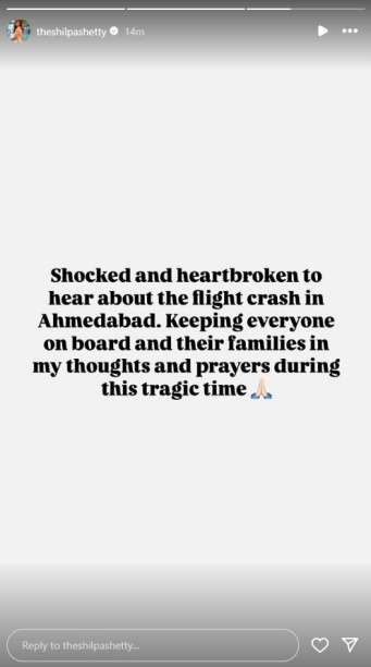 Bollywood stars react with grief to the tragic Air India flight crash in Ahmedabad