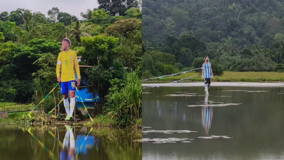 FIFA 2026 MESSI NEYMAR CUT OUT IN IDUKKI LIONEL MESSI IDUKKI FOOTBALL FANS CUT OUTS