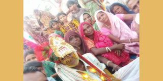 Elderly groom with his family