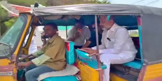 Bandi Sanjay Auto Ride At Rekonda Karimnagar
