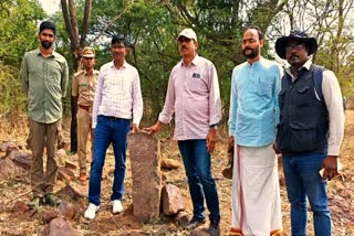 Team Of Archaeology Department Officials In The Yarragondapalem Forest Area