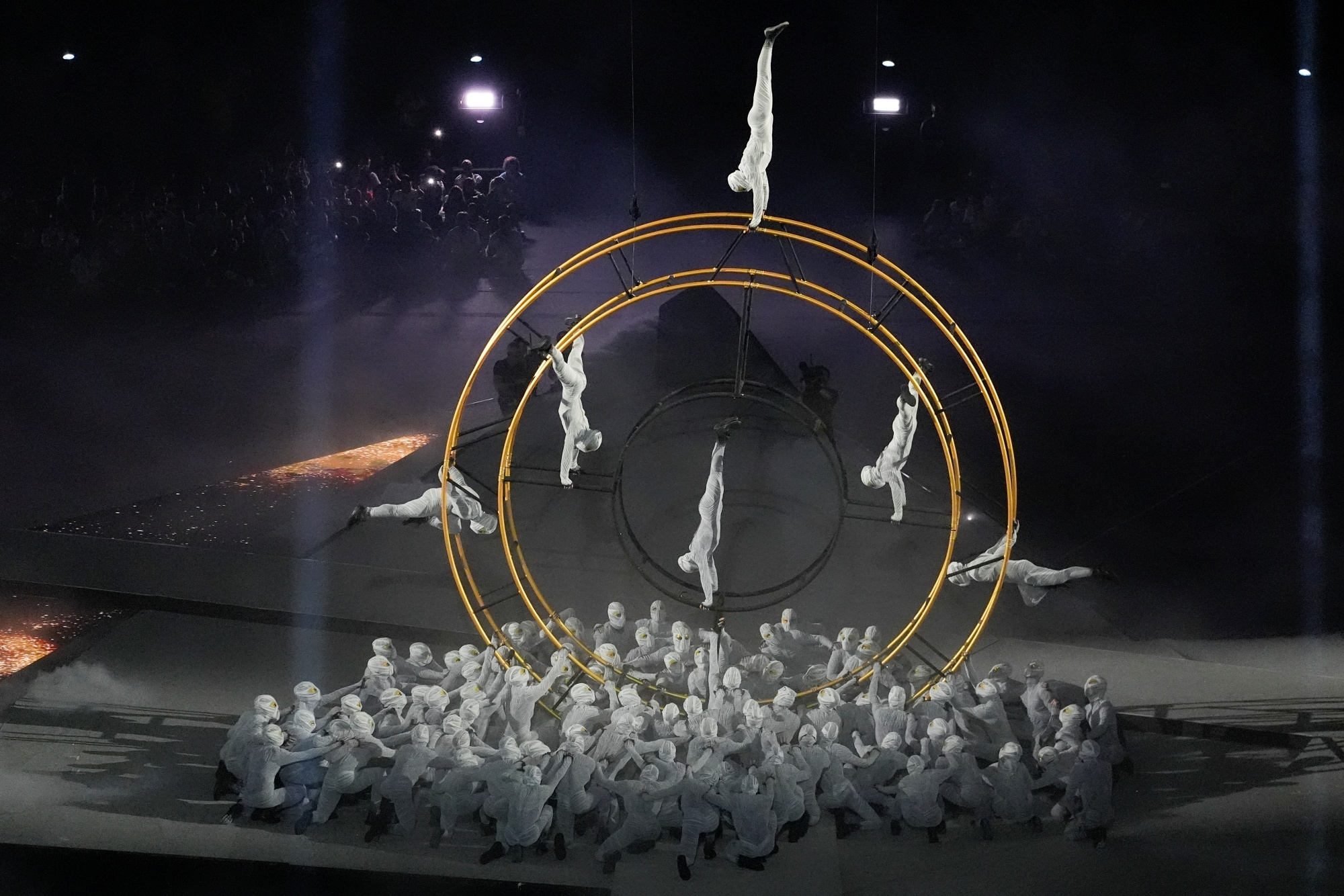 Artists perform during the 2024 Summer Olympics closing ceremony at the Stade de France, Sunday, Aug. 11, 2024, in Saint-Denis, France.
