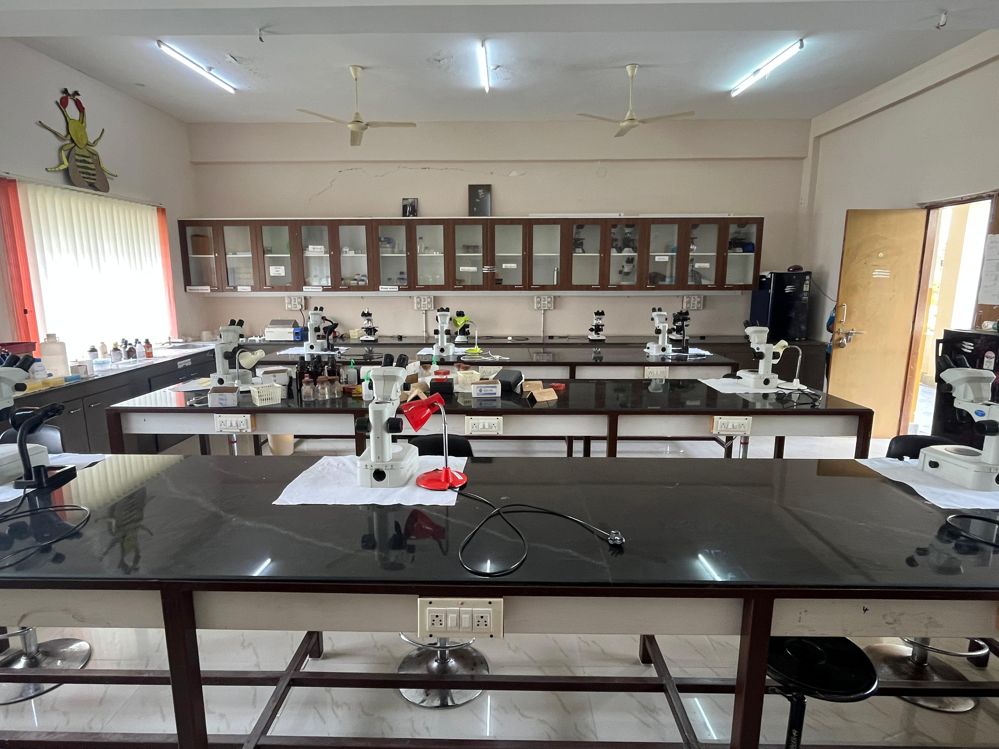 The laboraroty of the Department of Genetics and Genomics, University of Mysore.