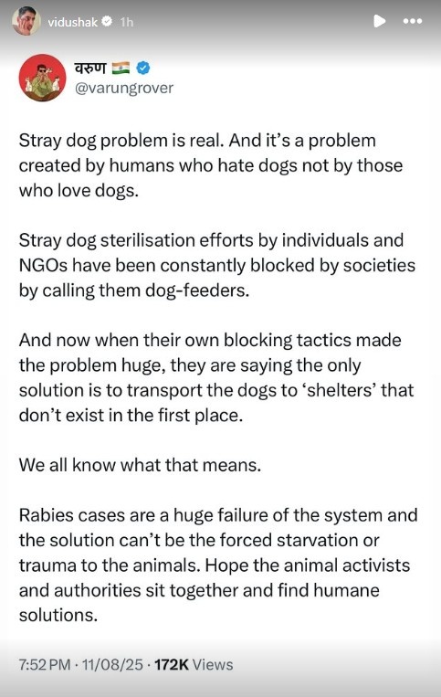 Janhvi Kapoor, Varun Dhawan, Others React To SC Order For Mass Confinement Of Stray Dogs In Delhi-NCR
