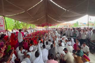 A scene of protest in Lohawat area of Phalodi district against the murder of Bhanwari Devi.