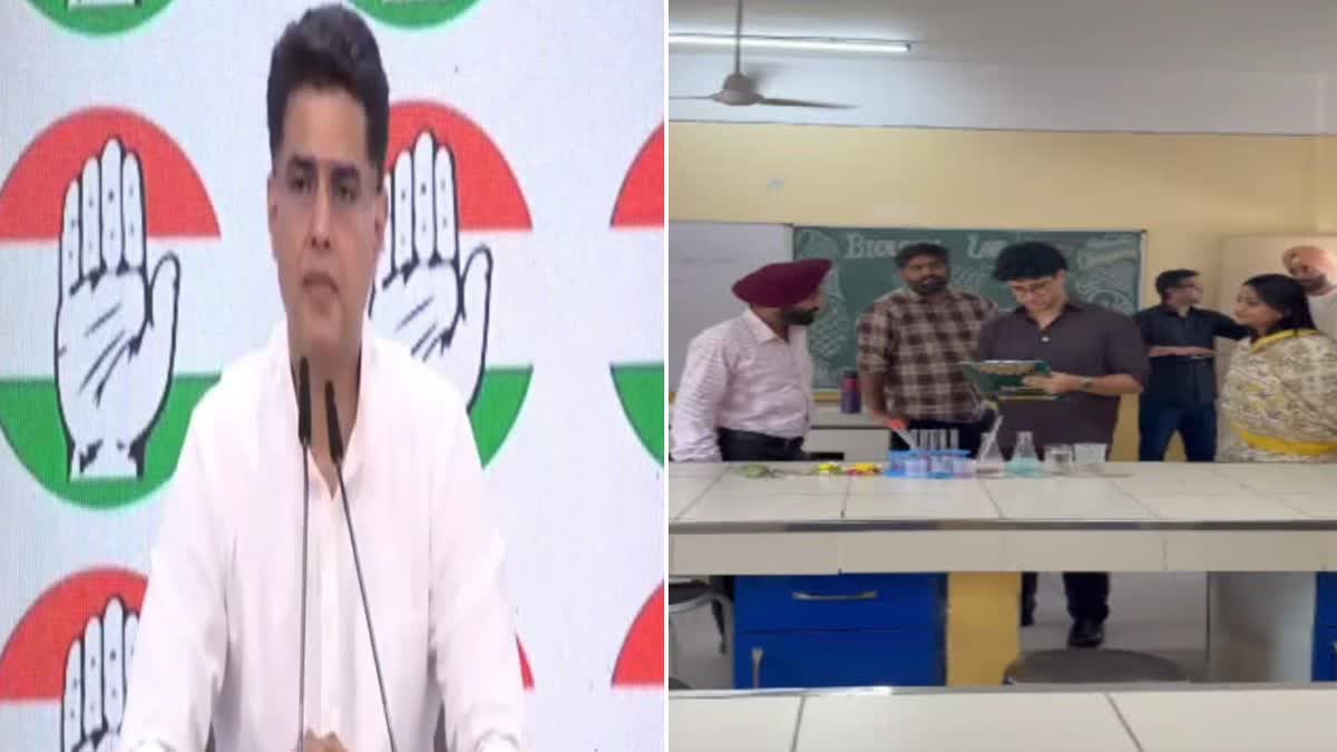Punjab Congress in-charge Sachin Pilot; during the CJP audit of government schools in Ludhiana.
