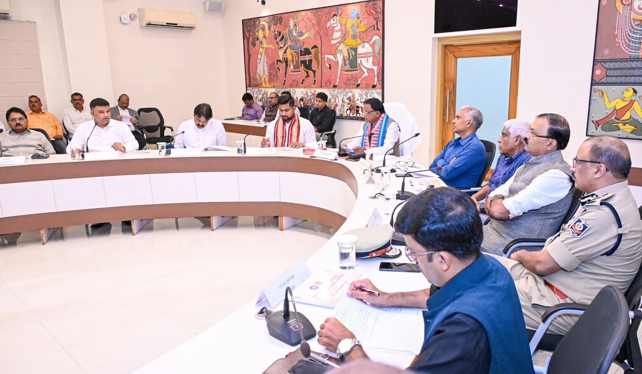 CM Mohan Majhi reviews preparation for India South Africa t20 series in Barabati