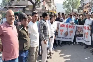 Businessmen during Chittorgarh bandh