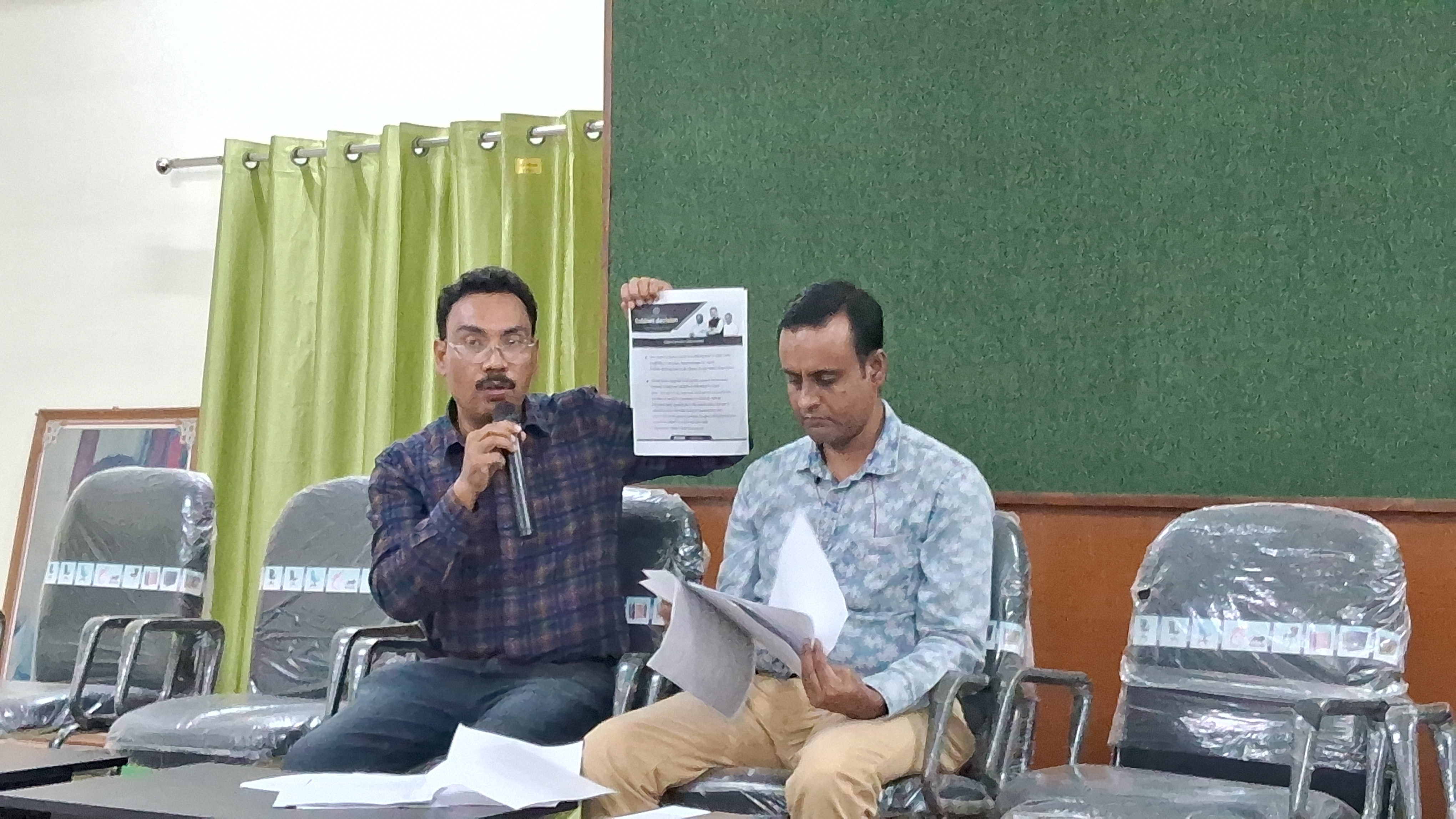 NHM employees protest suspended