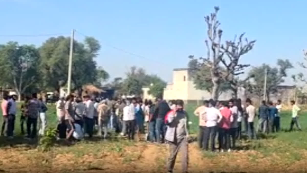 Crowd gathered at the scene after incident