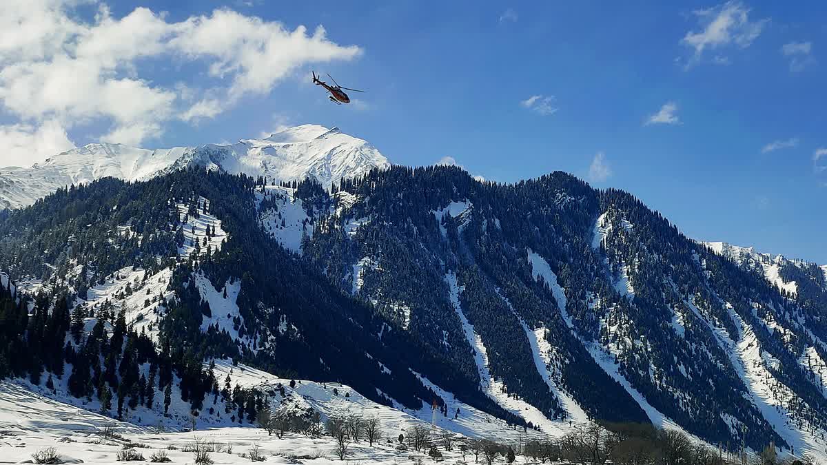 A view of snow covered mountains in Gurez, Jammu and Kashmir