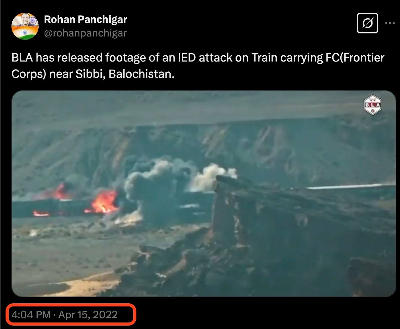 Factly debunked a video claiming BLA hijacked the Jaffar Express, confirming it is an old video from April 2022, unrelated to the March 2025 incident.
