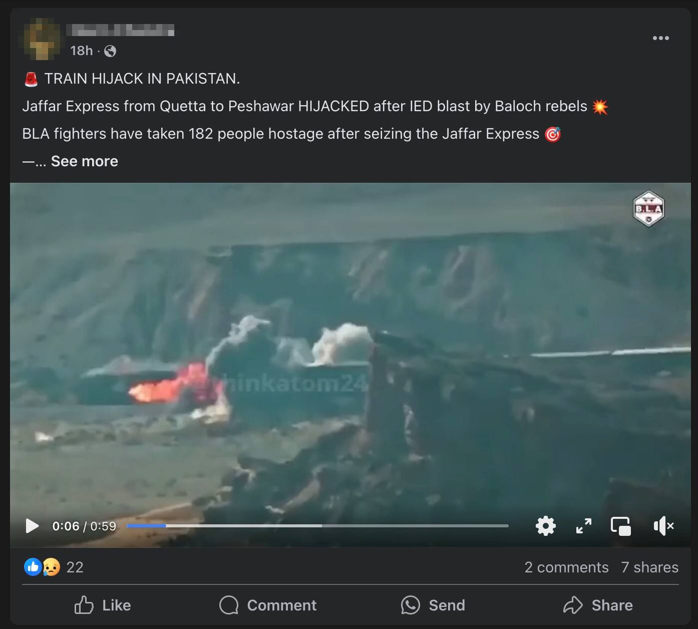 Factly debunked a video claiming BLA hijacked the Jaffar Express, confirming it is an old video from April 2022, unrelated to the March 2025 incident.
