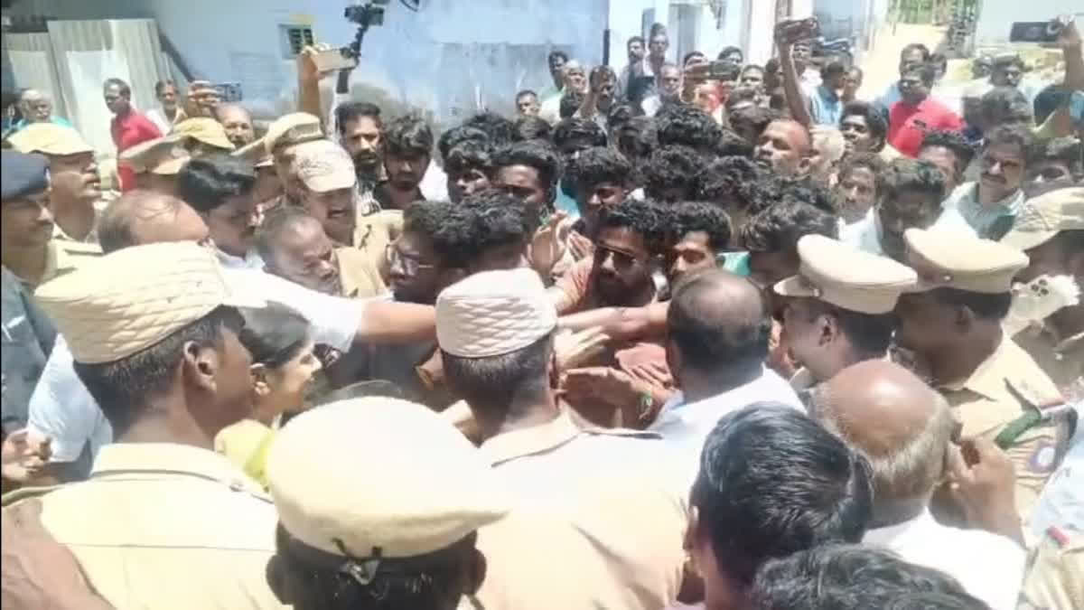 MP Kanimozhi Assures Swift Probe During Visit To Murdered Schoolgirl's Family In Thoothukudi Villagers Surround MP Kanimozhi when she came to the home of a murdered girl student